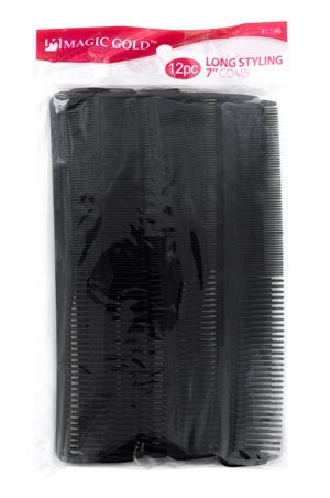 Magic Long Styling Comb 7 12pc #1196 - dz