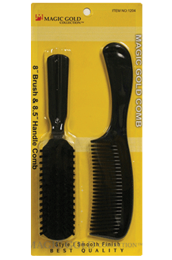 Magic Gold Handle Comb & Brush #1204-dz