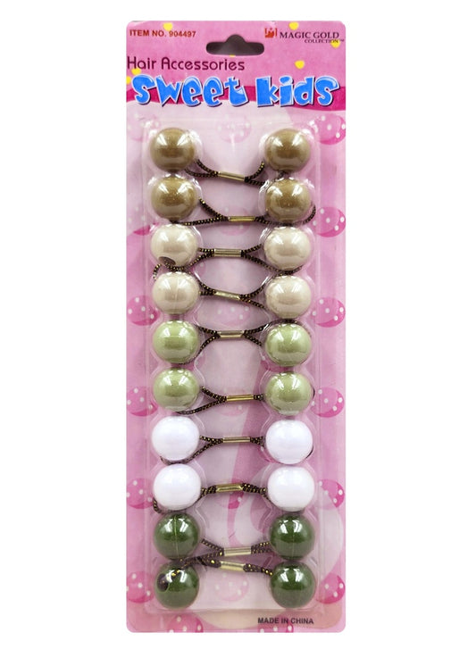 Dark Gray Magic Gold Plastic Bubble Round (18mm) #904497 Brown Mix(L) -pc