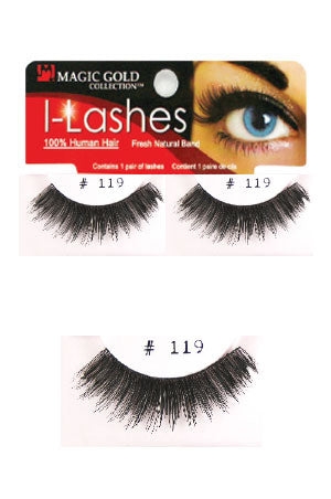 Eyelashes #119 Black (Magic Gold)