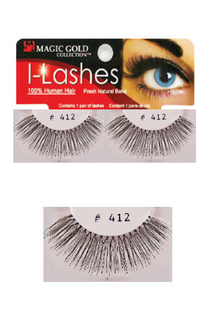 Eyelashes #412 Black (Magic Gold)
