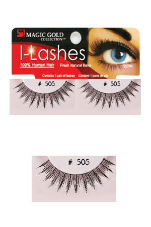Eyelashes #505 Black (Magic Gold)