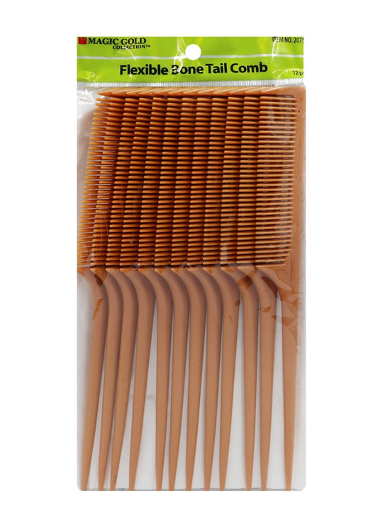 Magic Gold Flexible Bone Tail Comb #2075 Brown-dz