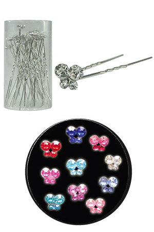 White Smoke Stone Hair Pin (20/jar) #2660 Clear - jar