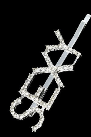 Black Hair Pin -Sexy #93026 Silver -dz