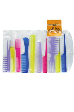 Magic Gold 10pcs Comb Set #3081 (Cyrstal Mix) -set