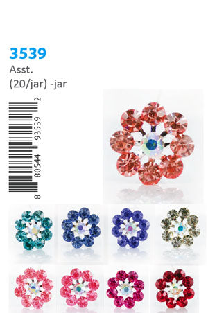 White Smoke Stone Hair Pin (20/jar) #3539 Color - jar