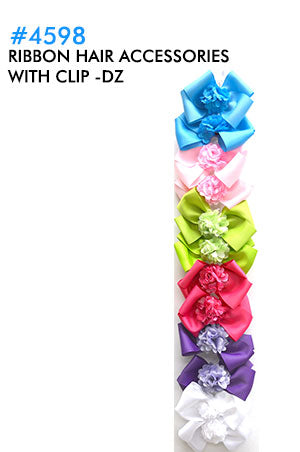 Ribbon Hair Accessories w/Clip #4598-dz