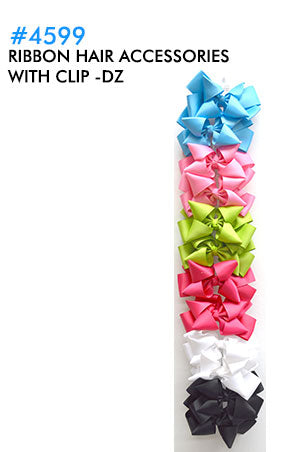 Ribbon Hair Accessories w/Clip #4599-dz