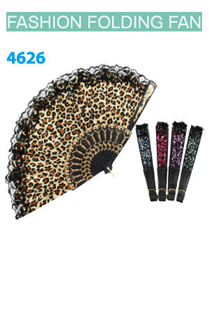 White Smoke Magic Gold Hand Fan #4626-dz