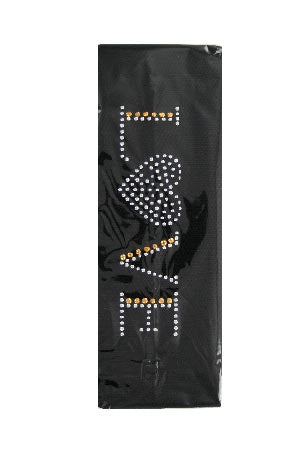 Head Band w/ Stone Love #4872 Black -dz
