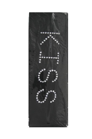 Head Band w/ Stone Kiss #4875 Black -dz
