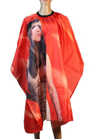 White Smoke Salon Cape [Ice Royal/Red] #12 -pc