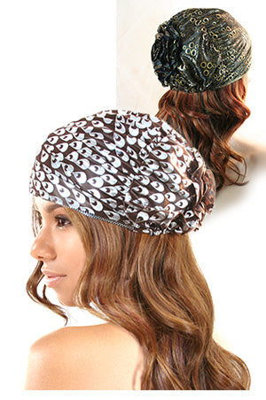 Fashion Net Cap Color w Flower Shape #5673 -pc
