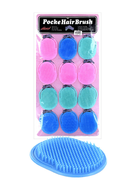 White Smoke Pocket Hair Brush Mix 12pcs/pk #5949