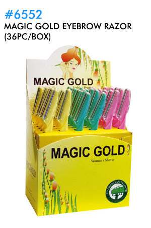Magic Gold Eyebrow Razor #6552(36Pc/Box)-Reg Blade