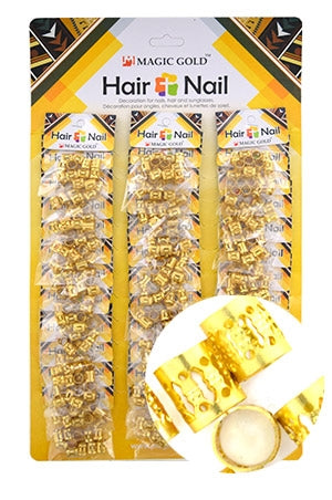MAGIC GOLD Gold Hair & Nail Ring Bead #CX7491 [36/pk]-pk