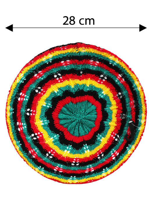Magic Gold Rasta Cap #MG98855 (Red/Green/Black/Yellow) -pc