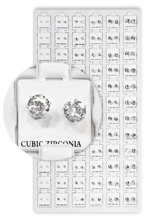 Magic Gold Cubic Zirconia [Square Silver] 72pair #ERJ98913 -pk