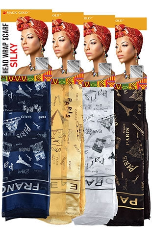 Magic Gold Head Wrap Scarf -Silky #16 #SCF99586-dz