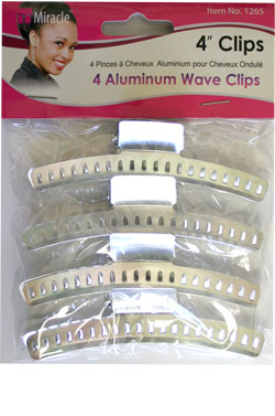 Miracle 4" Aluminum Wave Clips #1265 -Dz