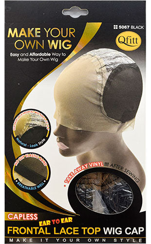 Qfitt Capless Wig Cap(Front Lace Top)#Q5067Black-dz