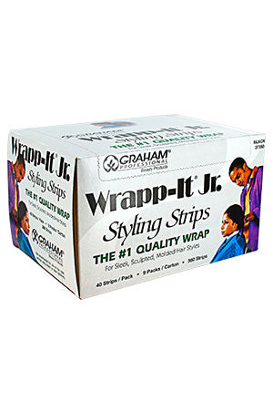 White Smoke Sanek Wrapp-It Jr. [Black] (40strips/9pk/bx) #37350 -bx