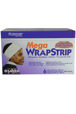 Gray Sanek Mega Wrap Strip [White] (40strips/6pk/bx) #48985 -bx