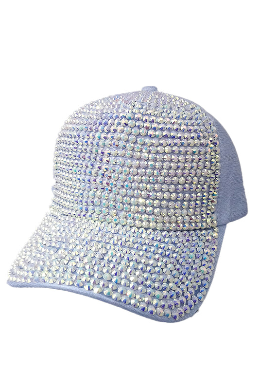 SMA RINESTONE CAP 05-Blue Silver