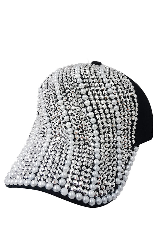 SMA RINESTONE CAP 07-Black Pearl