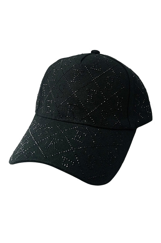 SMA RINESTONE CAP 12-Black Letters