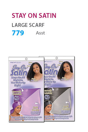 Stay on Satin Large Scarf [Asst] #779 -dz