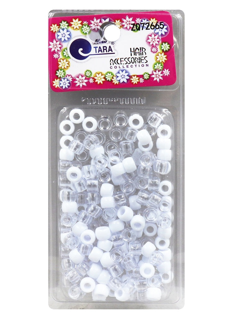 Tara Bead (S) #72665 White/Clear Mix -pc