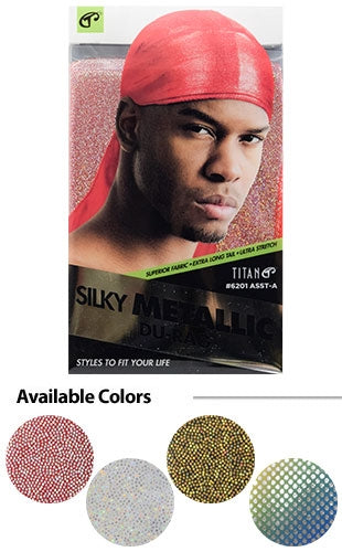 Titan Silk Metallic DuRag #6201-Asst-A-dz