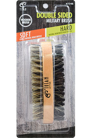 Titan Double Side Military Wooden Brush #7746-pc