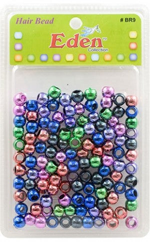 Eden Metalic XLG Blister Med Round Bead-Ast#BR9-TAST-pk