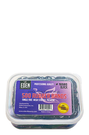 EDEN 500 Rubber Bands -Black #502C(Jar)-pc
