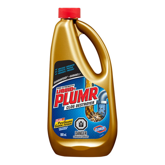 White Smoke CLOROX LIQUID PLUMR Clog Destroyer + Pipe Guard