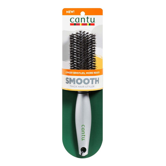 White Smoke CANTU Smooth Thick Hair Styler Brush -Boar Bristle