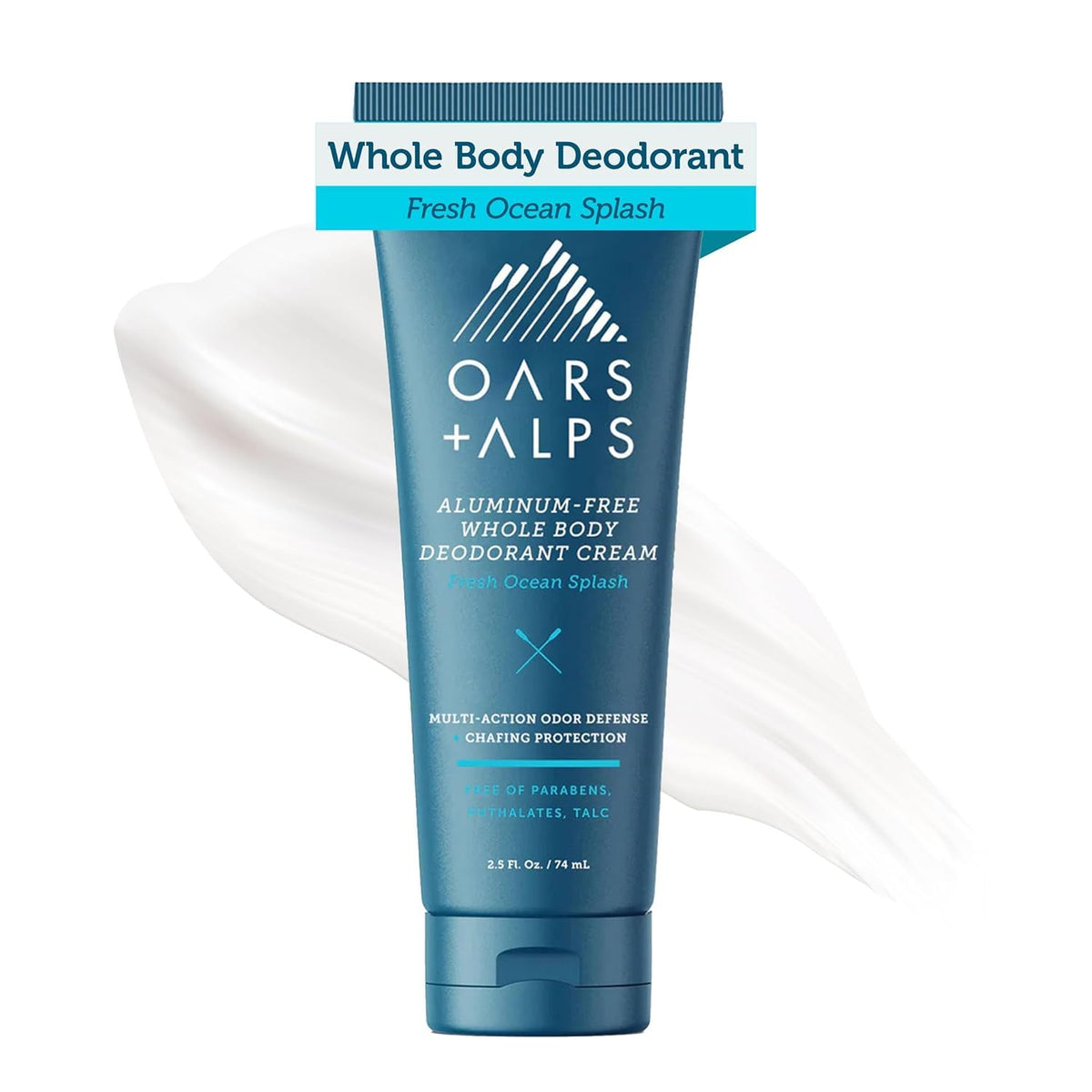 White Smoke Oars + Alps Aluminum Free Men's Full Body Deodorant Cream, 1pk, 2.5oz