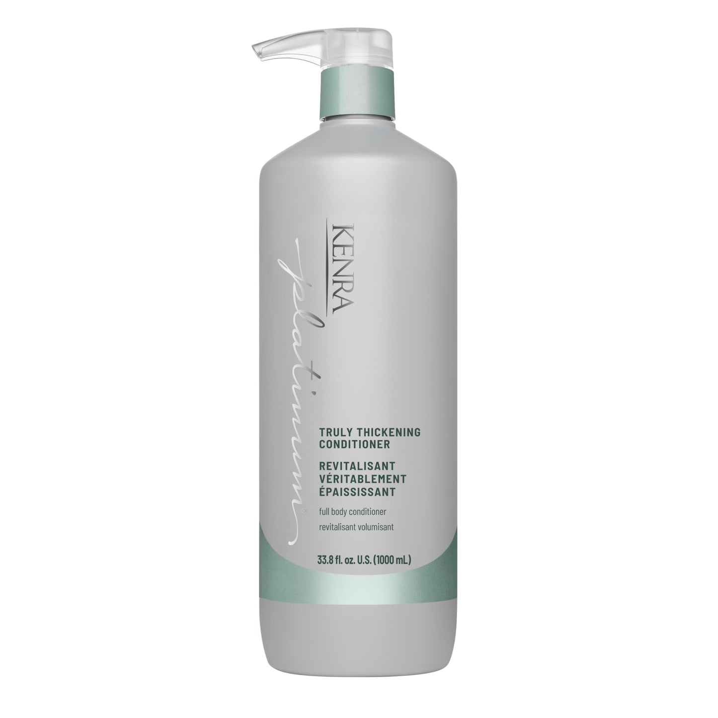 Gray Kenra Platinum Truly Thickening Conditioner | Volumizing + Fuller-Looking Hair | Adds Body | Lightweight | for Fine & Thin Hair | Sulfate Free | Color Safe 33.8oz