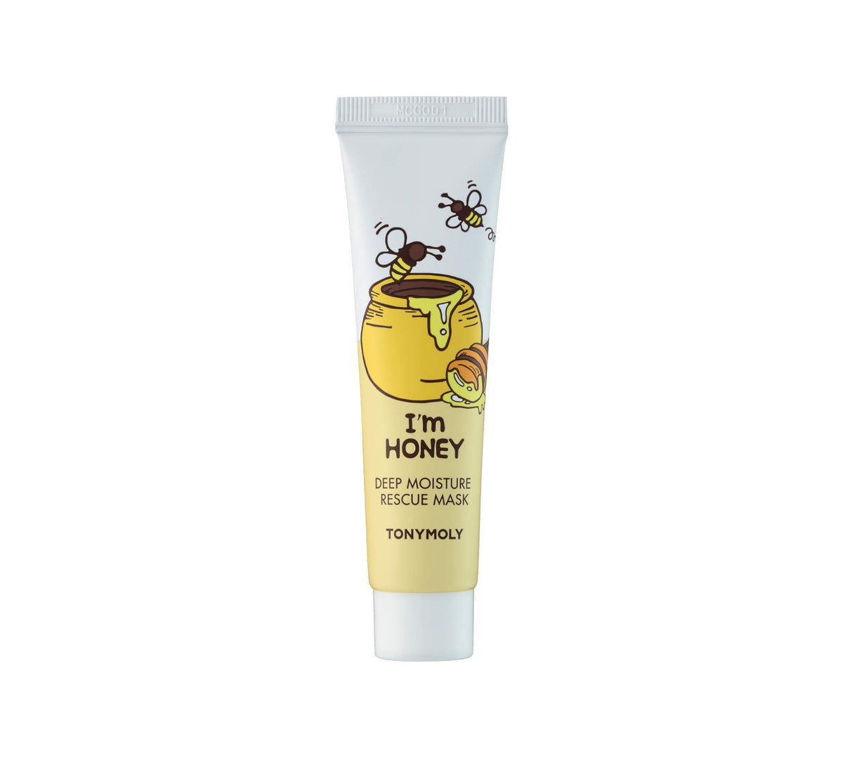 White Smoke TONYMOLY I'm Honey Deep Moisture Rescue Mask, Travel Size | Korean Sleeping Mask for Dry Skin | Honey & Propolis Extracts Provide Intense Hydration, Nourishment & Overnight Moisture for a Radiant Glow