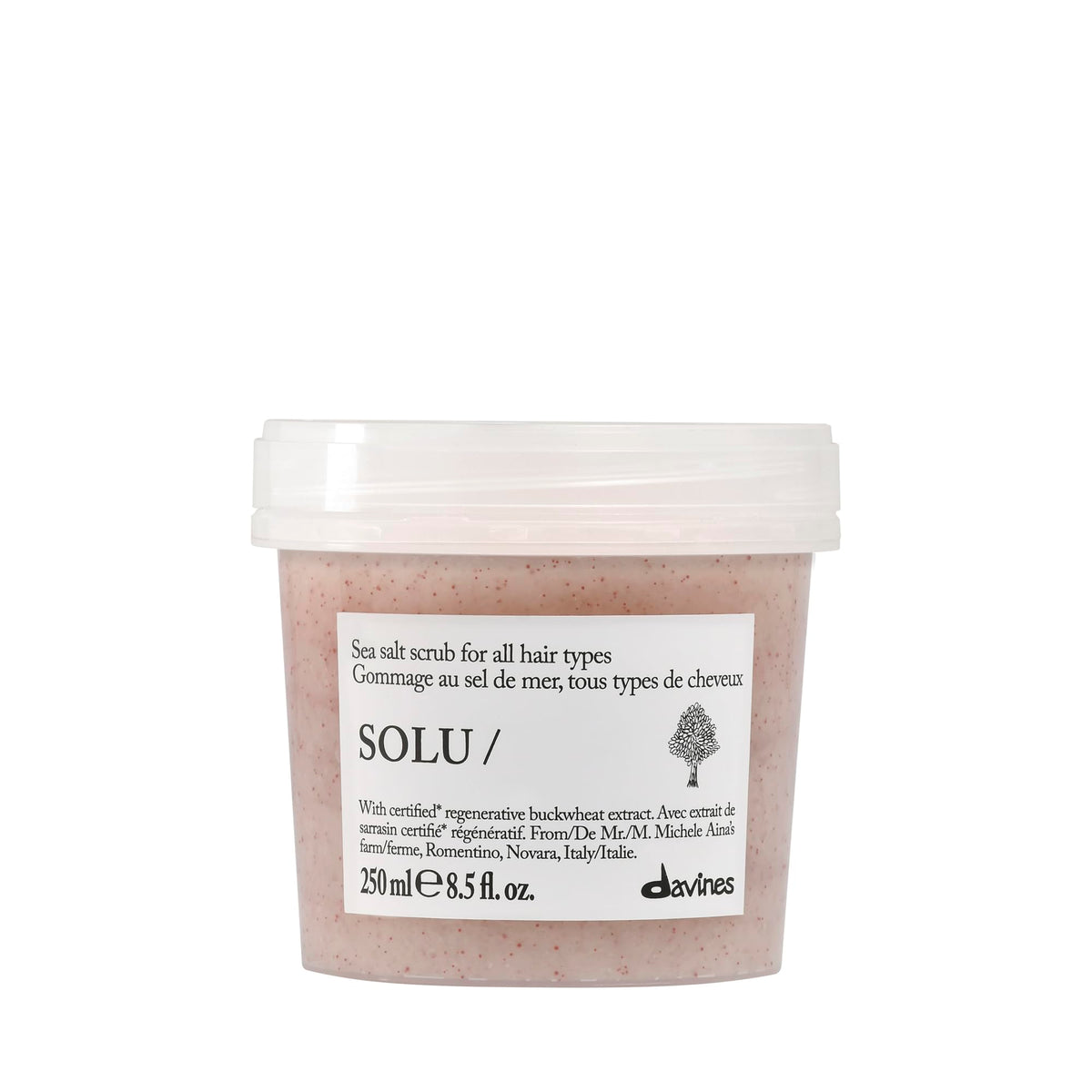 Lavender Davines SOLU/Sea Salt Scrub Refreshes Scalp For All Hair Types, 8.5 Fl Oz