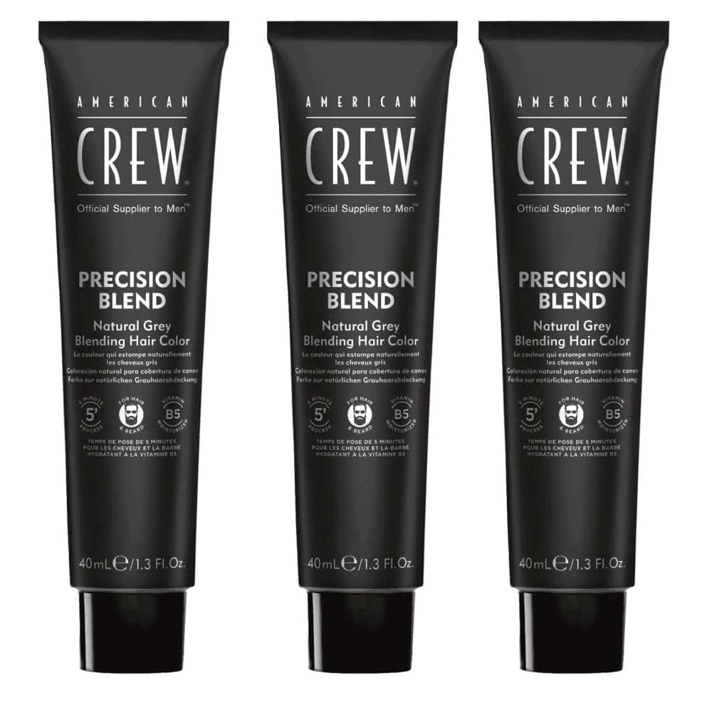 White Smoke American Crew Men's Temporary Hair Color, Temporary Hair Dye, Natural Gray Coverage, Mednatural, 1.35 Fl Oz