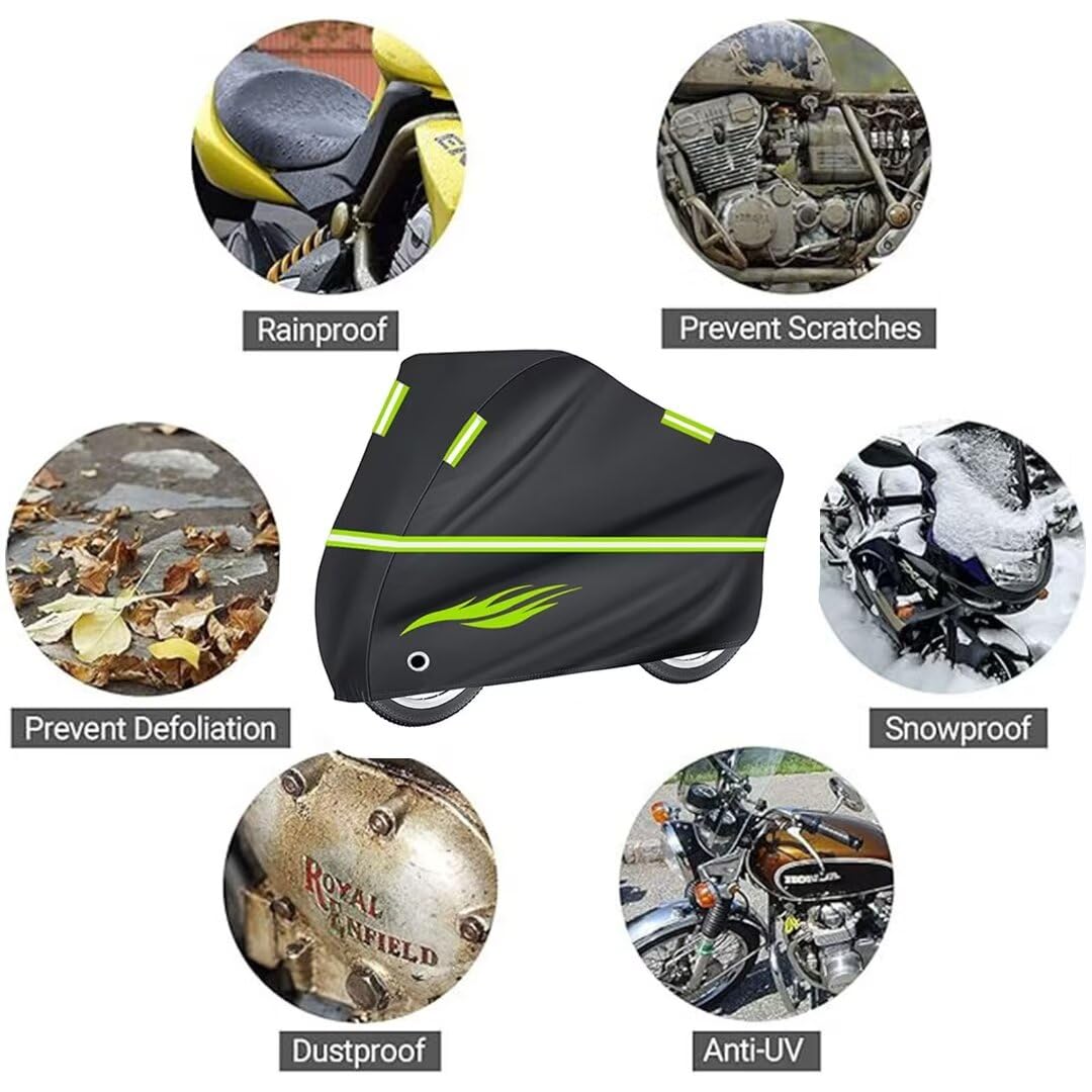 White Smoke waterproof motorcycle cover Compatible with Yamaha DT230 LANZA 1997-2000，motorcycle dust cover