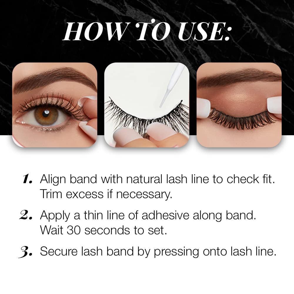 White Smoke Ardell Faux Mink Lashes 815, Ultra-Soft, Natural Look False Eyelashes, Reusable Strip Lashes, 4 Pairs, 1 Pack
