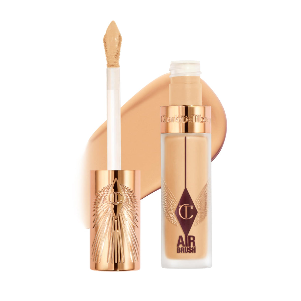 White Smoke Charlotte Tilbury AIRbrush Flawless Blur Concealer - Longwear Concealer for Dark Circles, Blemishes, Redness & More - Hydrating, Crease-Proof & Full Coverage with a Natural Matte Finish
