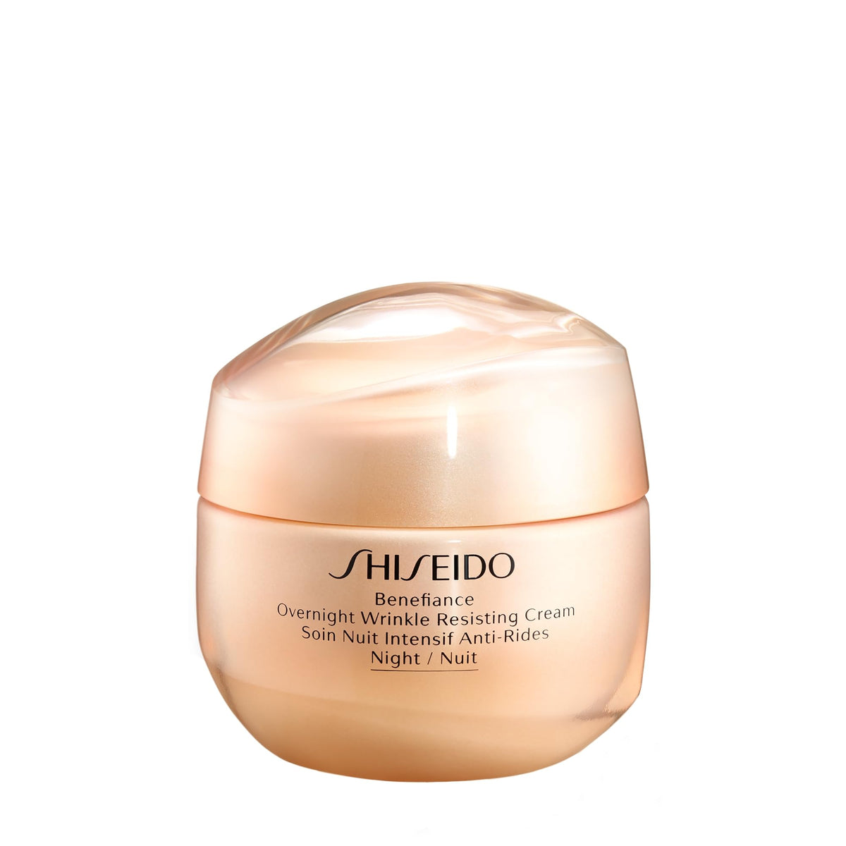 White Smoke Shiseido Benefiance Overnight Wrinkle Resisting Cream - 50 mL - Anti-Aging Night Cream for Normal to Dry Skin - Visibly Improves Wrinkles for Smooth, Rested Skin