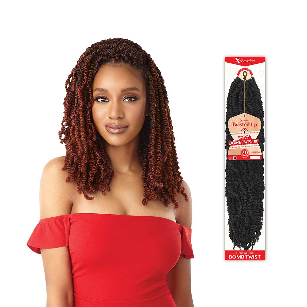 White Smoke MULTI PACK DEALS! Outre Crochet Braids X-Pression Twisted Up Wavy Bomb Twist 18" (1-PACK, 2T1B/27)