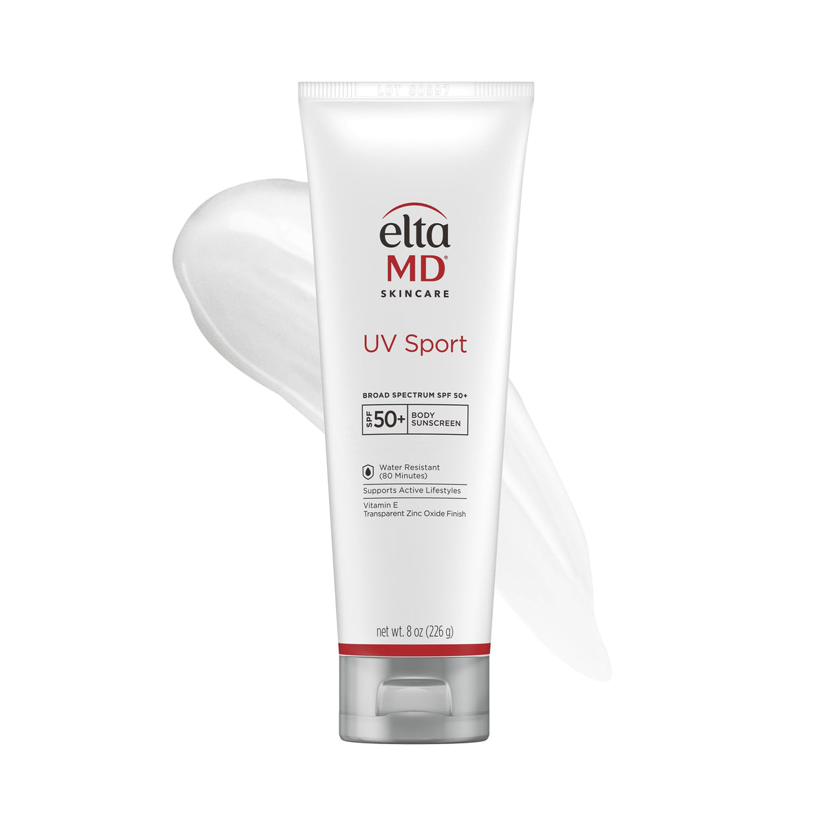 White Smoke EltaMD UV Sport Sunscreen, Water and Sweat Resistant 80 Min, SPF 50